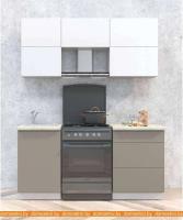 Кухня Интерлиния Мила Матте 1.7 Б (белый/луна/опал светлый) картинка