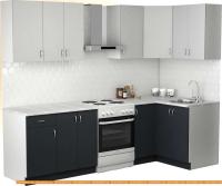 Кухня S-Company Клео лайт 1.2x2.0 правая (антрацит/стальной серый) картинка