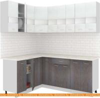 Кухня Кортекс-мебель Корнелия Экстра 1.5x2.0м (белый/береза/королевский опал) картинка