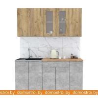 Кухня Интерлиния Мила 15 (дуб золотой-бетон-дуб бунратти) картинка