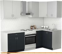 Кухня S-Company Клео лайт 1.2x1.8 правая (антрацит/стальной серый) картинка