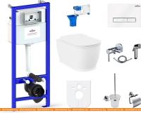 Унитаз Lavinia Boho Relfix Bell Pro Rimless 10 в 1 98010009 (белое стекло) картинка