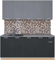 Кухня Интерлиния Мила Лайт 1.9 (серебро/антрацит) картинка