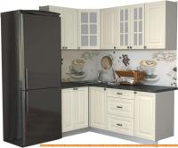 Кухня Интерлиния Мила Деко 1.2x2.0 (слоновая кость/кастилло темный) картинка