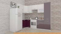Кухня ВерсоМебель ЭкоЛайт-6 1.2x2.7 правая (белый/сливовый) картинка
