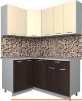 Кухня Интерлиния Мила Лайт 1.2x1.6 (ваниль/дуб венге) картинка