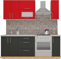 Кухня ВерсоМебель ВерсоЛайн 6-1.5 (красный чили/антрацит) картинка
