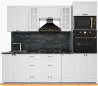 Кухня Интерлиния Мила Деко 2.3 (белый-кастилло темный) картинка