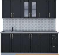 Кухня Интерлиния Мила Крафт 2.1 (дуб английский) картинка