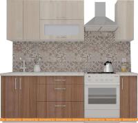 Кухня ВерсоМебель ВерсоЛайн 6-1.7 (ясень шимо светлый/ясень шимо темный) картинка