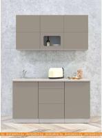 Кухня Интерлиния Мила Матте 1.5 А (луна/луна/травертин серый) картинка