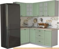 Кухня Интерлиния Мила Деко 1.2x2.0 (мята/травертин серый) картинка