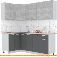 Кухня Интерлиния Мила Лайт 1.2x2.1 (бетон-антрацит-травертин) картинка