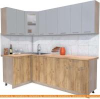 Кухня Интерлиния Мила 12x23 (серебристый-дуб золотой-дуб бунратти) картинка