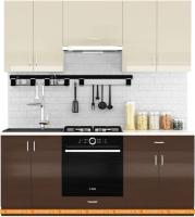 Кухня Сивирин-Компани Клео глосс 1.9 (коричневый глянец\ваниль глянец) картинка