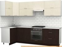 Кухня S-Company Клео крафт 1.2x2.8 левая (файнлайн мокка/файнлайн крем) картинка