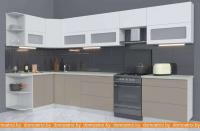 Кухня Интерлиния Мила Матте 1.5x3.6 Б правая (белый-луна-опал светлый) картинка