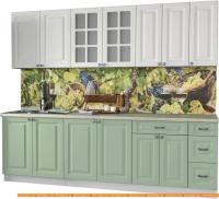 Кухня Интерлиния Мила Деко 2.5 Б (мята/белый/опал светлый) картинка