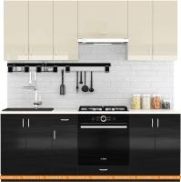 Кухня Сивирин-Компани Клео глосс 2.1 (черный глянец\ваниль глянец) картинка