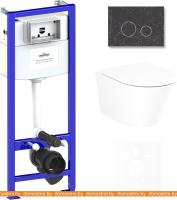 Унитаз Lavinia Boho Relfix Biore Rimless 6 в 1 75110185 (greek black иск. камень) картинка