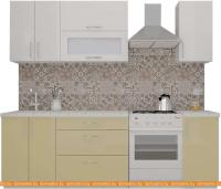 Кухня ВерсоМебель ВерсоЛайн 8-1.8 (белый 001/персик 022) картинка