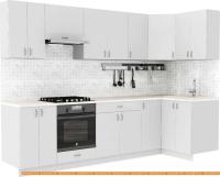 Кухня S-Company Клео глосc 1.2x2.9 правая (белый глянец/белый глянец) картинка