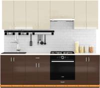 Кухня Сивирин-Компани Клео глосс 2.4 (коричневый глянец\ваниль глянец) картинка
