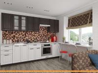 Кухня Vivat Mebel Прага-02 (венге премиум/белое дерево) картинка