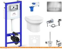 Унитаз Lavinia Boho Relfix Grance Hill Rimless 10 в 1 75110740 (хром пластик) картинка