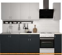 Кухня S-Company Клео лайт 1.9 (антрацит/стальной серый) картинка