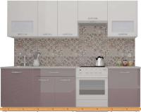 Кухня ВерсоМебель ЭкоЛайт-5 2.5 (белый/глициния) картинка