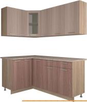 Кухня Интерлиния Мила 12x18 (ясень светлый/ясень темный) картинка