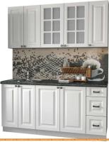 Кухня Интерлиния Мила Деко 1.7А (белый/кастилло темный) картинка