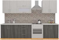 Кухня ВерсоМебель ВерсоЛайн 2-2.4 (север. дерево светлое/север. дерево темное) картинка