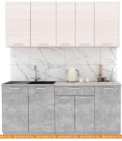 Кухня Интерлиния Мила Лайт 1.8 (вудлайн кремовый-бетон-бискайская сосна) картинка