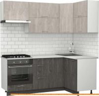 Кухня S-Company Клео крафт 1.2x2.0 правая (железный камень/бетонный камень) картинка