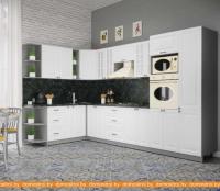 Кухня Интерлиния Мила Деко 1.88x3.4 левая (белый-белый-кастилло темный) картинка