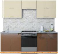 Кухня Интерлиния Мила Gloss 60-22 (ваниль/шоколад) картинка