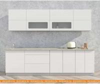 Кухня Интерлиния Мила Матте 2.8 А (белый/белый/опал светлый) картинка