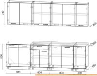 Кухня Интерлиния Мила Лайт 2.6 (вудлайн кремовый/антрацит) картинка