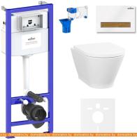 Унитаз Lavinia Boho Relfix Elegant Rimless 7 в 1 87561105 (белый/дерево пластик) картинка