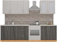 Кухня ВерсоМебель ВерсоЛайн 5-2.2 (северное дерево светлое/северное дерево темное) картинка