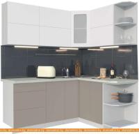 Кухня Интерлиния Мила Матте 1.5x1.9 А правая (белый-луна-опал светлый) картинка