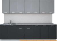 Кухня Интерлиния Мила Лайт 2.8 (серебро/антрацит) картинка