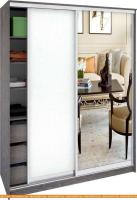 Шкаф-купе Кортекс-мебель Сенатор ШК11 Классика ДСП с зеркалом (береза/белый) картинка