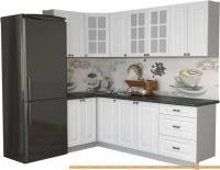 Кухня Интерлиния Мила Деко 1.2x2.4 (белый/кастилло темный) картинка