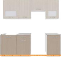 Кухня ВерсоМебель Эко-6 2.2 (крослайн латте/крослайн карамель) картинка