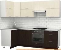 Кухня S-Company Клео крафт 1.2x2.5 левая (файнлайн мокка/файнлайн крем) картинка