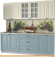 Кухня Интерлиния Мила Деко 2.2 Б (слоновая кость/океан/опал светлый) картинка