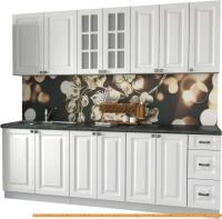 Кухня Интерлиния Мила Деко 2.3 А (белый/кастилло темный) картинка